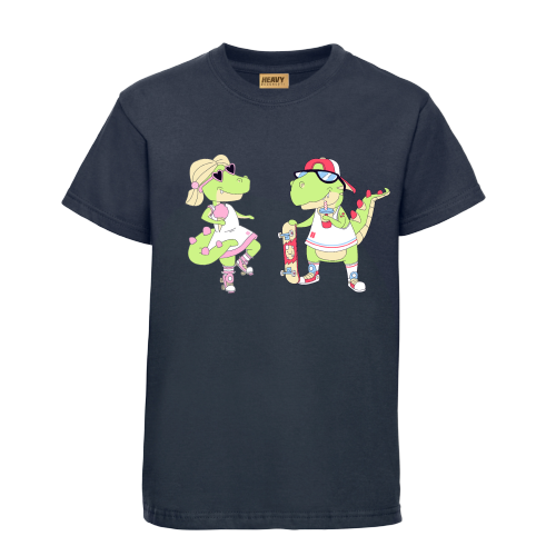 Kids Heavy D. + Lady D. T-Shirt - Black - 9-10 ani